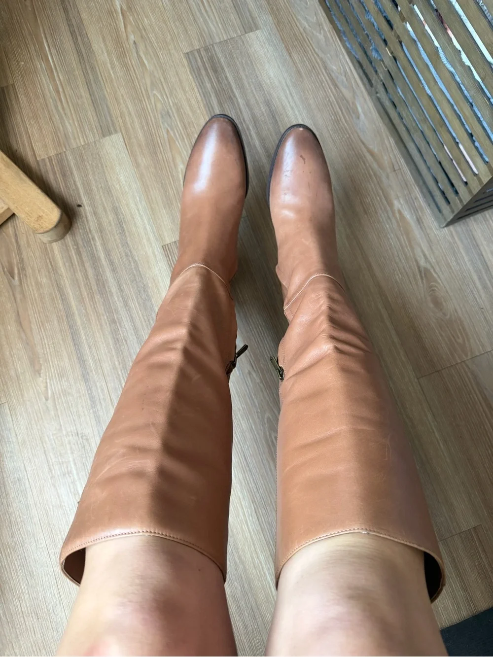 Sam Edelman Kerby Knee-High Boot in Tan Leather